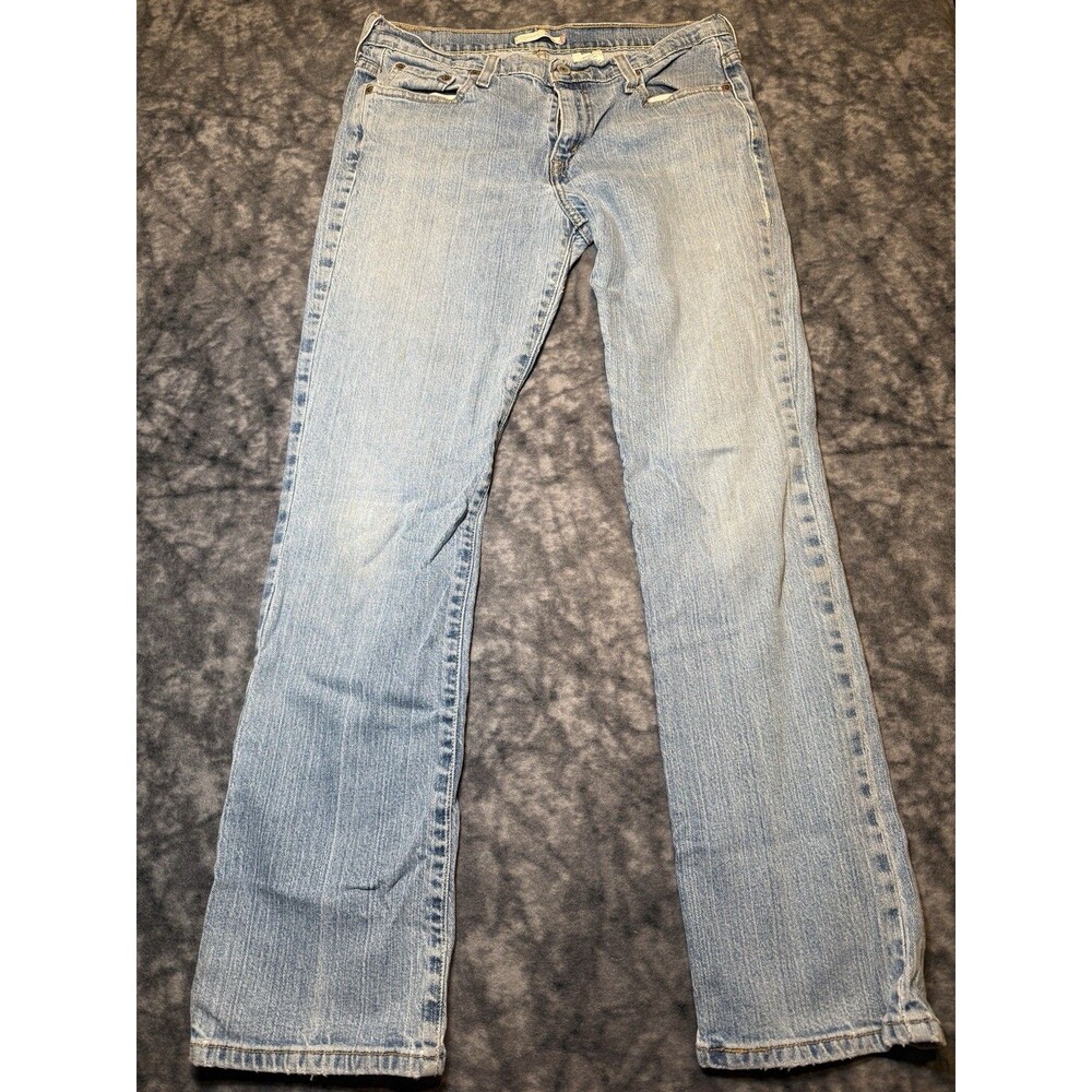 Levi's 505 Women’s Straight Leg Jeans Blue Wash Size 10S Stretch Denim 90s mom
